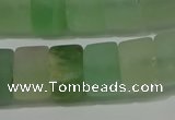 CRB321 15.5 inches 8*12mm tyre matte fluorite gemstone beads