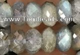 CRB3213 15.5 inches 5*10mm faceted rondelle labradorite beads