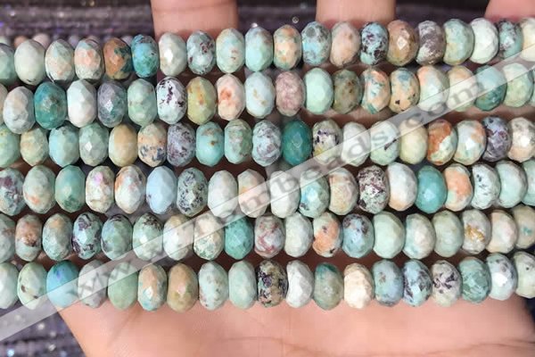 CRB3216 15.5 inches 5*8mm faceted rondelle chrysotine beads