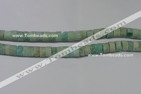 CRB324 15.5 inches 8*12mm tyre matte amazonite gemstone beads