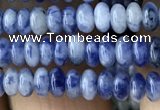 CRB4005 15.5 inches 2.5*4.5mm rondelle blue spot stone beads wholesale