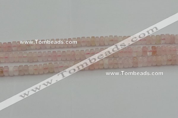 CRB401 15.5 inches 5*8mm rondelle rose quartz beads wholesale