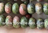 CRB4037 15.5 inches 4*6mm rondelle unakite beads wholesale