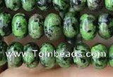 CRB4042 15.5 inches 4*6mm rondelle imitation ruby zoisite beads