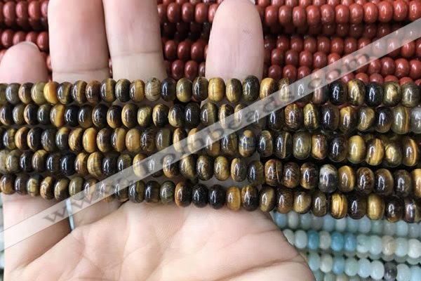 CRB4044 15.5 inches 4*6mm rondelle yellow tiger eye beads wholesale