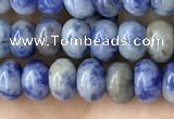 CRB4046 15.5 inches 4*6mm rondelle blue spot stone beads