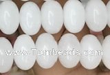 CRB4070 15.5 inches 5*8mm rondelle white jade beads wholesale