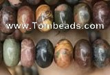 CRB4077 15.5 inches 5*8mm rondelle picasso jasper beads wholesale