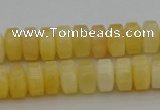 CRB410 15.5 inches 5*8mm rondelle yellow jade beads wholesale