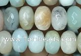 CRB4100 15.5 inches 4*6mm faceted rondelle amazonite beads