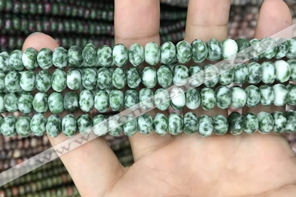 CRB4116 15.5 inches 5*8mm faceted rondelle Qinghai jade beads