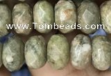 CRB4117 15.5 inches 5*8mm faceted rondelle Chinese unakite beads