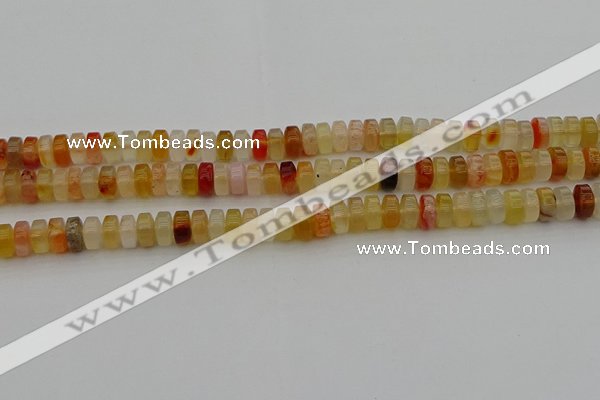 CRB413 15.5 inches 5*8mm rondelle yellow agate beads wholesale