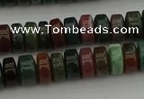 CRB415 15.5 inches 5*8mm rondelle Indian agate beads wholesale