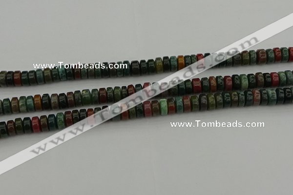 CRB415 15.5 inches 5*8mm rondelle Indian agate beads wholesale