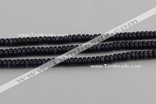 CRB420 15.5 inches 5*8mm rondelle blue goldstone beads wholesale