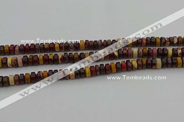 CRB433 15.5 inches 5*8mm rondelle mookaite gemstone beads