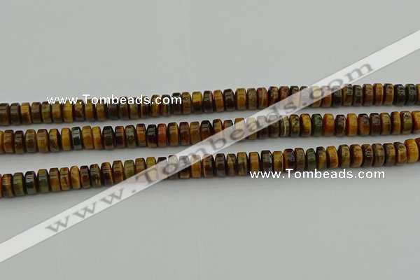 CRB435 15.5 inches 5*8mm rondelle yellow tiger eye beads