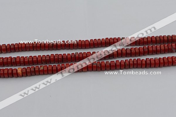 CRB438 15.5 inches 5*8mm rondelle red jasper beads wholesale