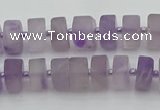 CRB456 15.5 inche 5*8mm tyre matte amethyst gemstone beads