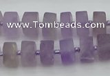 CRB458 15.5 inche 8*12mm tyre matte amethyst gemstone beads