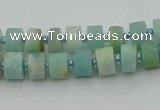 CRB468 15.5 inche 5*8mm tyre matte amazonite gemstone beads