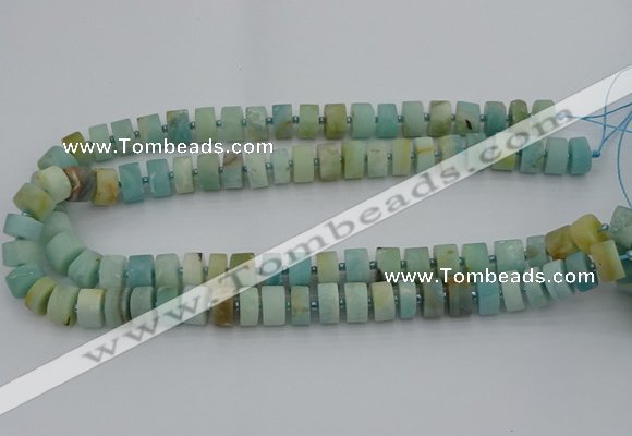 CRB470 15.5 inche 8*12mm tyre matte amazonite gemstone beads