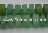 CRB475 15.5 inches 8*14mm tyre green aventurine beads wholesale