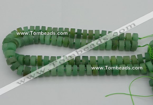 CRB475 15.5 inches 8*14mm tyre green aventurine beads wholesale