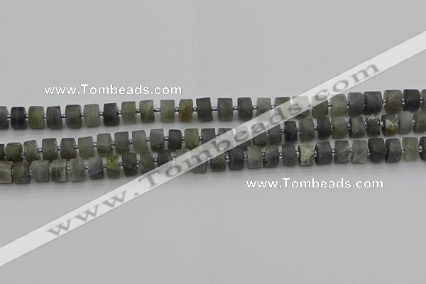 CRB482 15.5 inches 5*8mm tyre labradorite gemstone beads