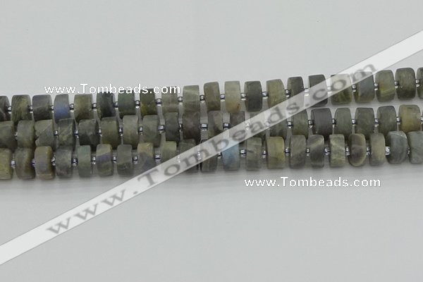 CRB485 15.5 inches 8*14mm tyre labradorite gemstone beads