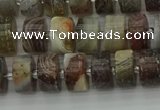 CRB487 15.5 inches 5*8mm tyre matte botswana agate beads wholesale