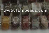 CRB489 15.5 inches 6*12mm tyre matte botswana agate beads wholesale