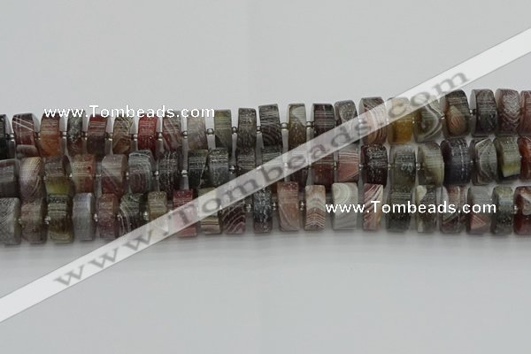 CRB491 15.5 inches 8*16mm tyre matte botswana agate beads wholesale