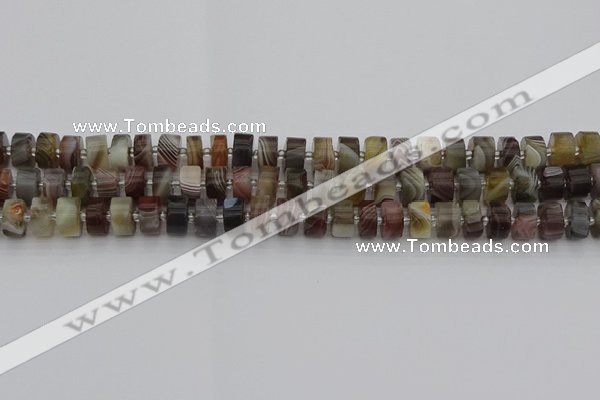 CRB493 15.5 inches 5*8mm tyre botswana agate beads wholesale