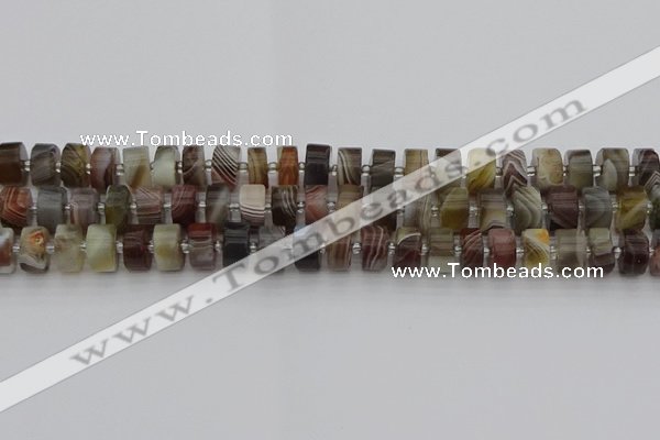 CRB494 15.5 inches 6*10mm tyre botswana agate beads wholesale