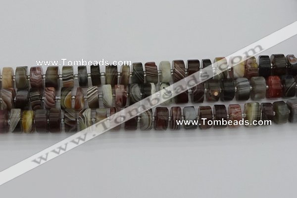 CRB496 15.5 inches 7*14mm tyre botswana agate beads wholesale