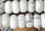 CRB5000 15.5 inches 4*6mm rondelle matte white howlite beads wholesale