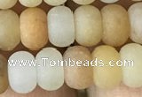 CRB5002 15.5 inches 4*6mm rondelle matte yellow aventurine beads