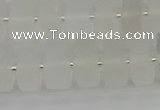 CRB501 15.5 inches 6*12mm tyre matte white crystal beads wholesale