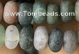 CRB5019 15.5 inches 4*6mm rondelle matte Indian agate beads wholesale