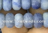 CRB5055 15.5 inches 5*8mm rondelle matte blue aventurine beads