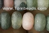 CRB5069 15.5 inches 5*8mm rondelle matte Indian agate beads wholesale