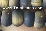 CRB5074 15.5 inches 5*8mm rondelle matte yellow tiger eye beads