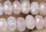 CRB5101 15.5 inches 4*6mm faceted rondelle rose quartz beads