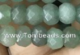 CRB5104 15.5 inches 4*6mm faceted rondelle green aventurine beads