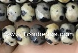 CRB5109 15.5 inches 4*6mm faceted rondelle dalmatian jasper beads