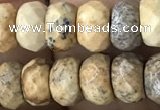 CRB5110 15.5 inches 4*6mm faceted rondelle picture jasper beads