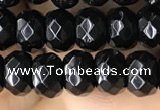 CRB5113 15.5 inches 4*6mm faceted rondelle black agate beads