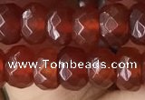 CRB5114 15.5 inches 4*6mm faceted rondelle red agate beads